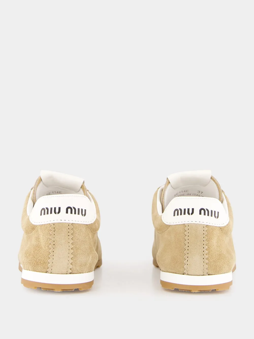 Desert Beige Plume Suede Sneakers