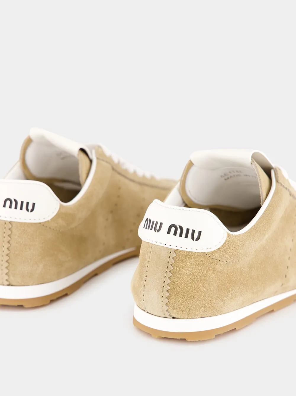 Desert Beige Plume Suede Sneakers