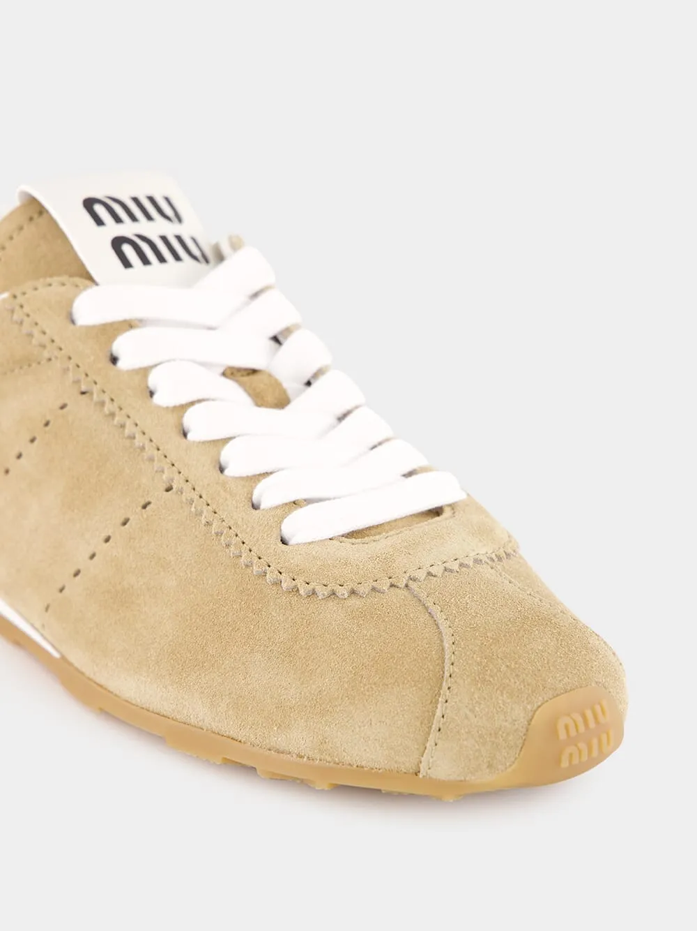 Desert Beige Plume Suede Sneakers