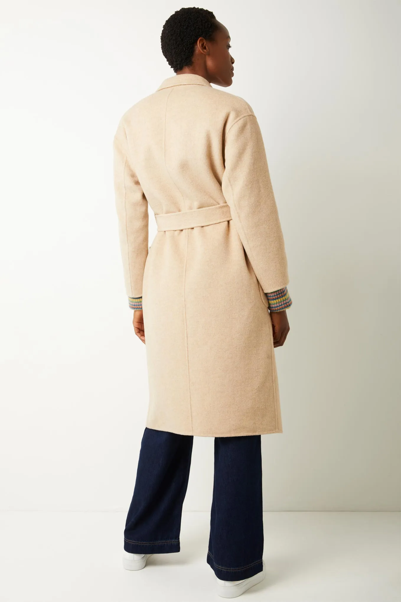 Diane Double Faced Belted Coat - Oat