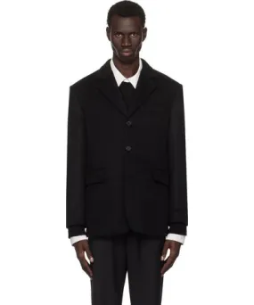 Dunst Black Unisex Classic 3 Button Cashmere Blazer