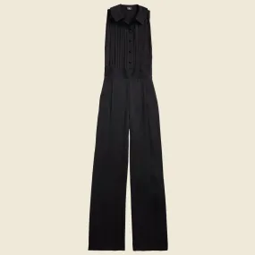 Dylan Tuxedo Jumpsuit - Black