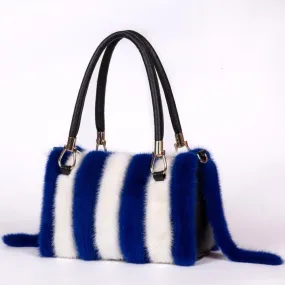 Fashion Ladies Fur Soft Zipper Casual Tote Messenger Handbags