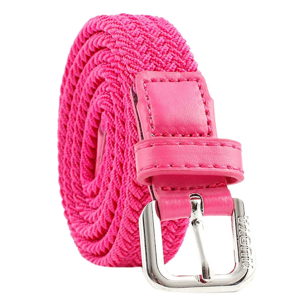 Fashion Women Men Casual Canvas Double Rings Buckle Belt