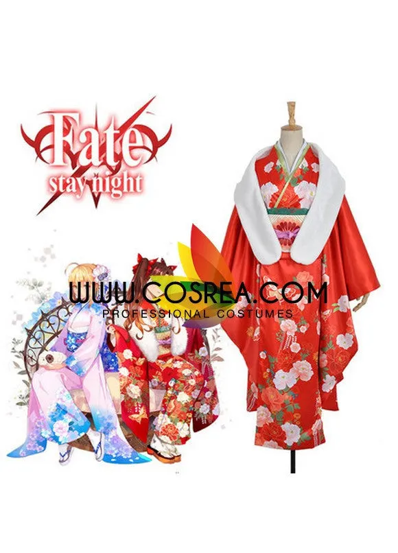 Fate Rin Kimono Cosplay Costume