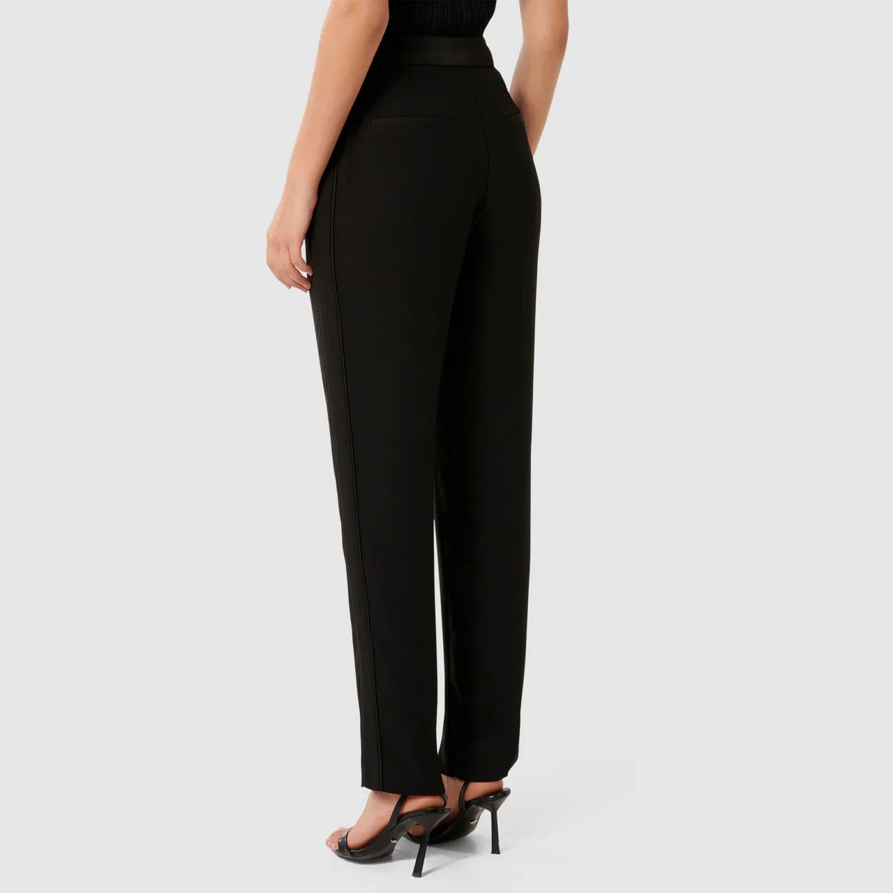 FOREVER NEW Taylor Tapered Tuxedo Pants - Black