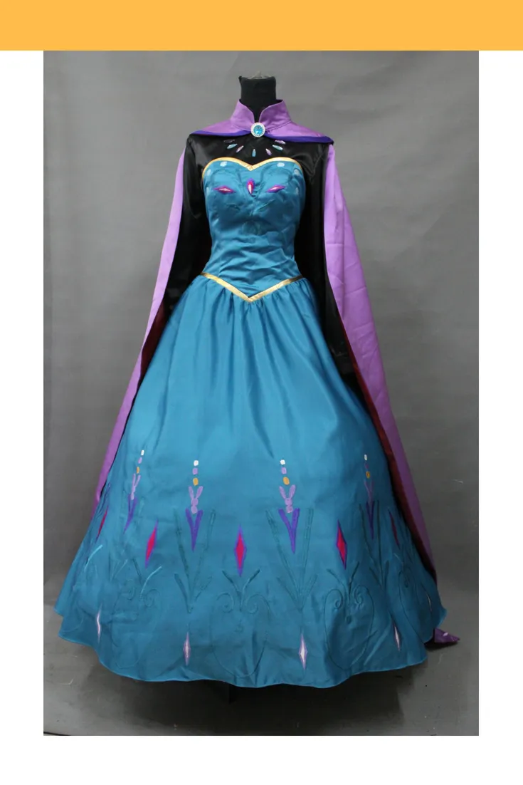 Frozen Elsa Coronation Embroidered Cosplay Costume