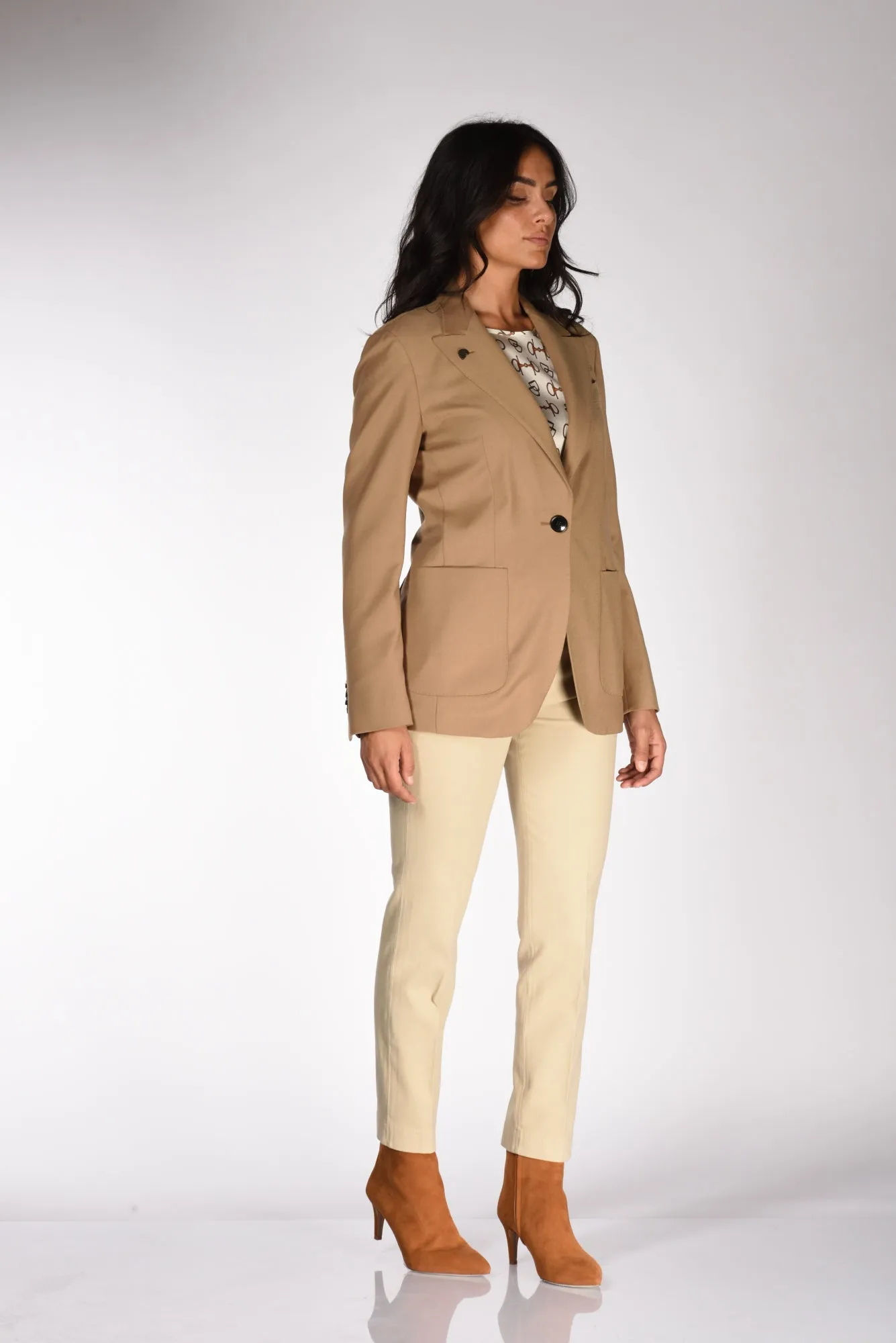 Gabriele Pasini Blazer Monopetto Beige Donna