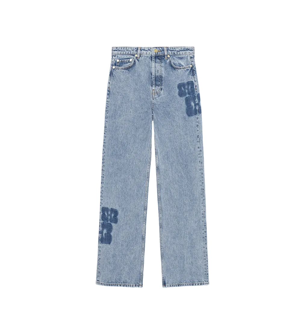 GANNI Patch Denim Izey Jeans