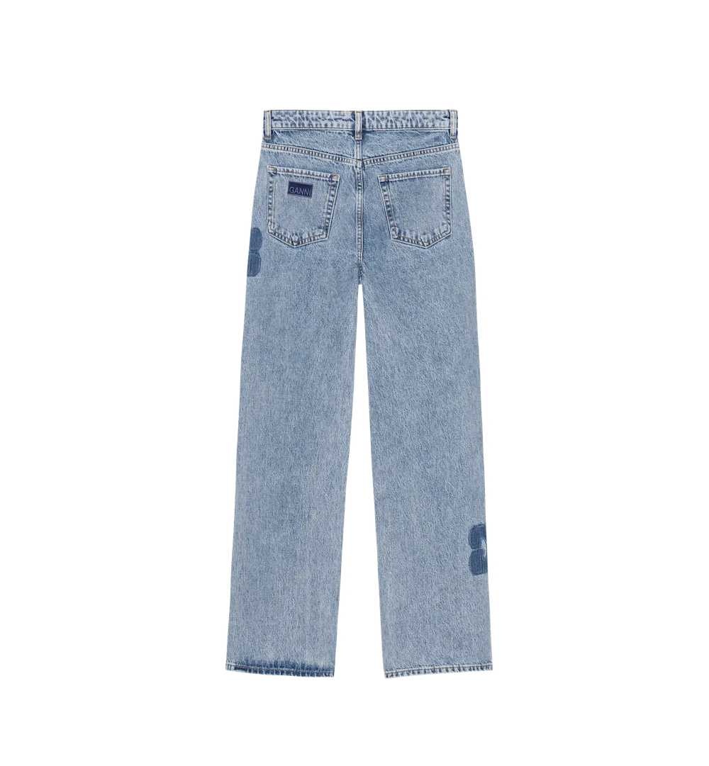 GANNI Patch Denim Izey Jeans