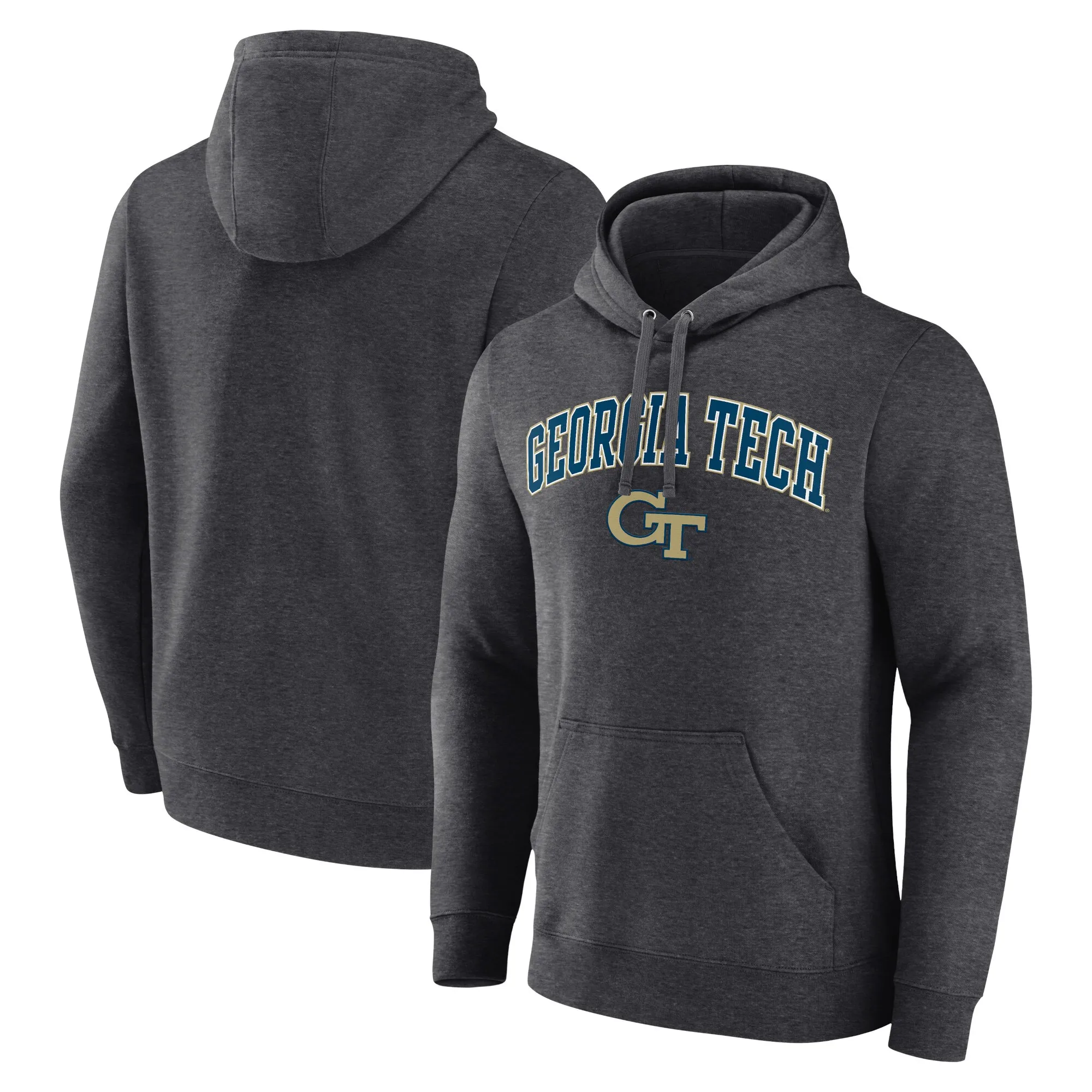 Georgia Tech Yellow Jackets Charcoal Campus Pullover Hoodie