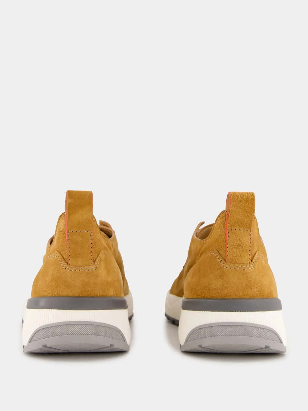 Gold Brown Suede Sneakers