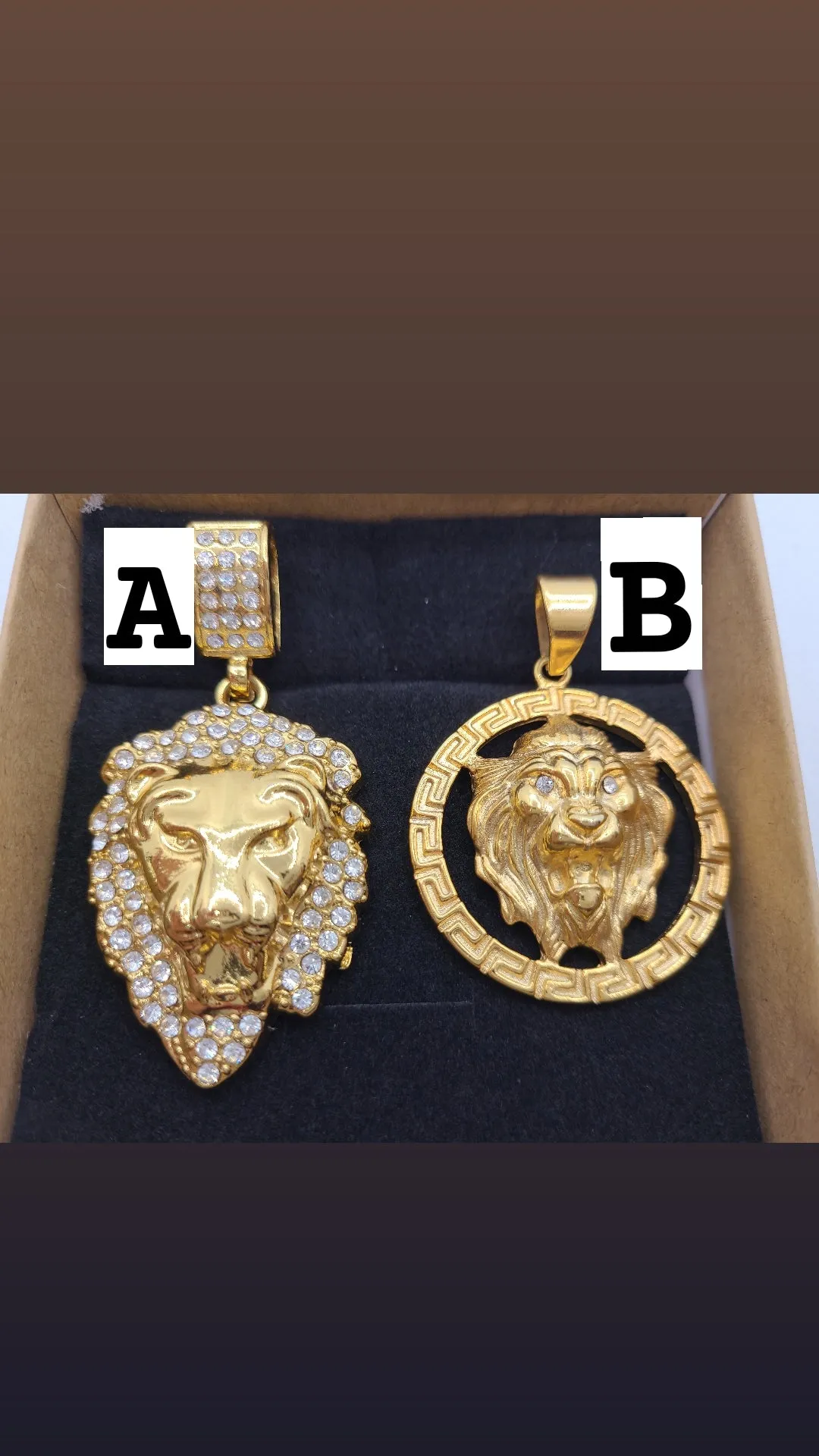 Gold Plated lion Pendant