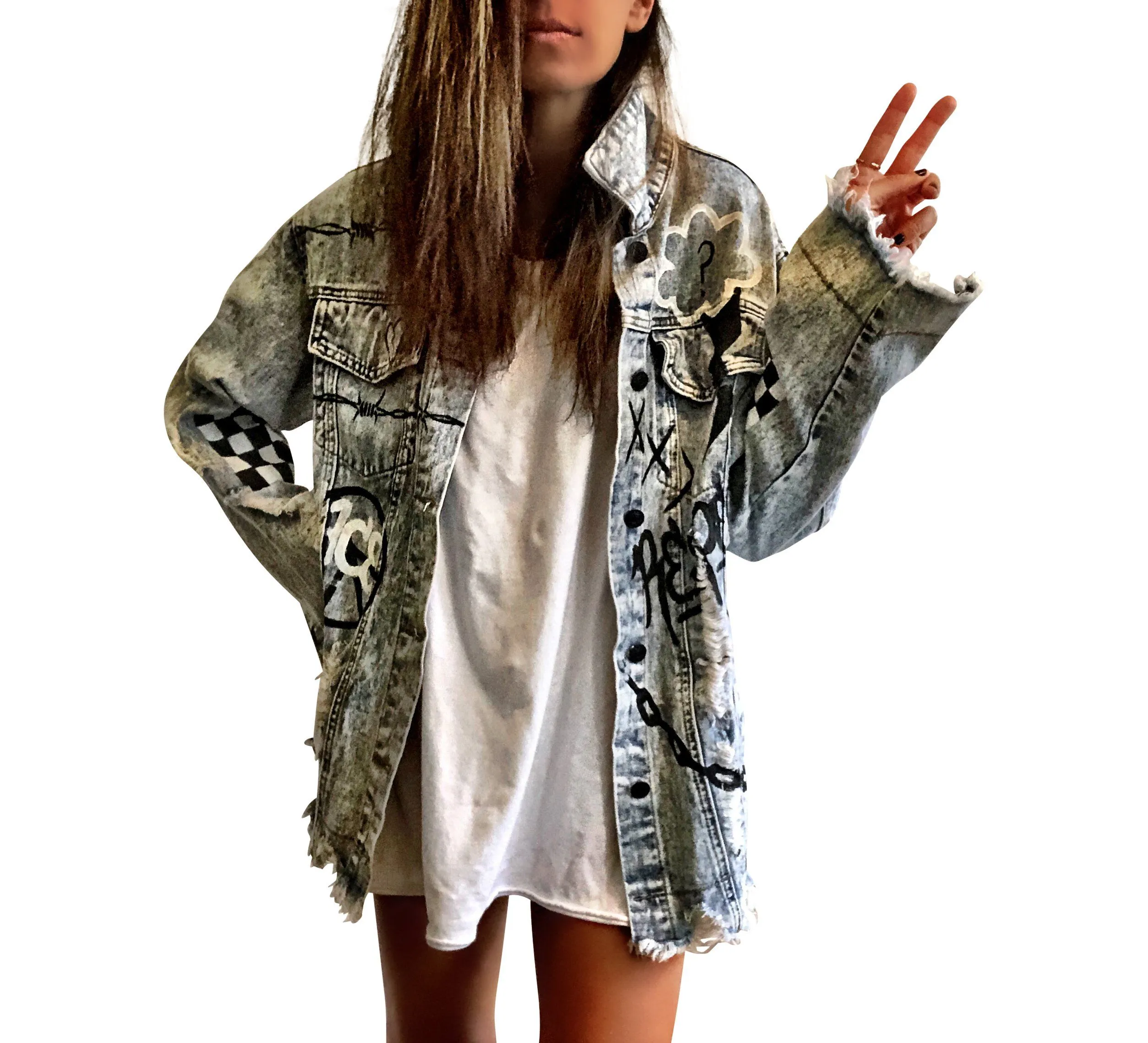 'GRAFFITI GIRL' DENIM JACKET