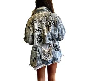 'GRAFFITI GIRL' DENIM JACKET