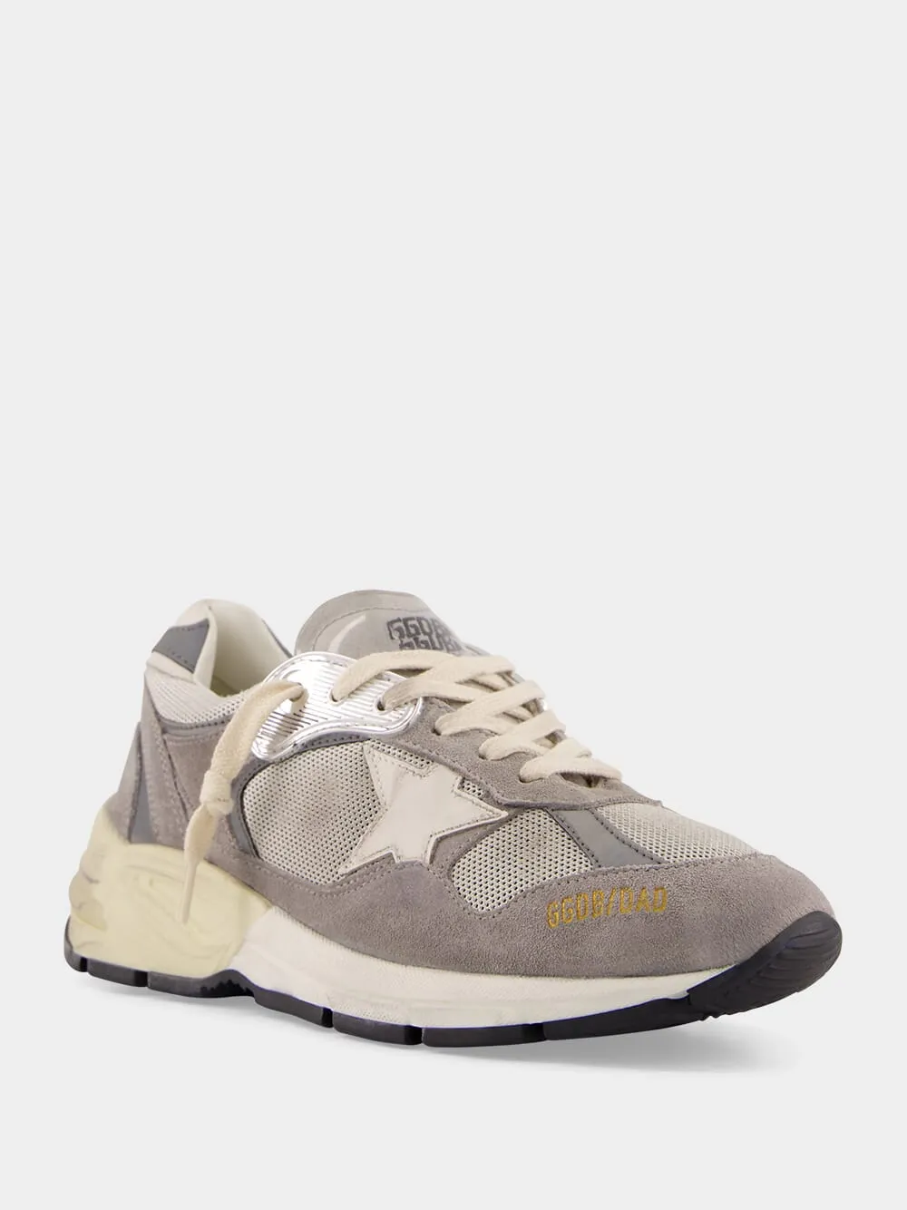 Grey Sneakers Running Dad Suede Leather