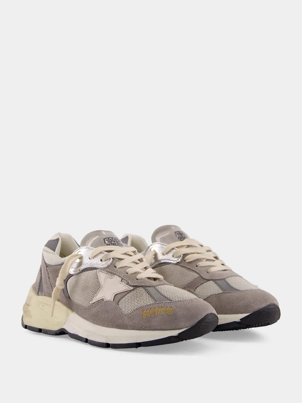 Grey Sneakers Running Dad Suede Leather