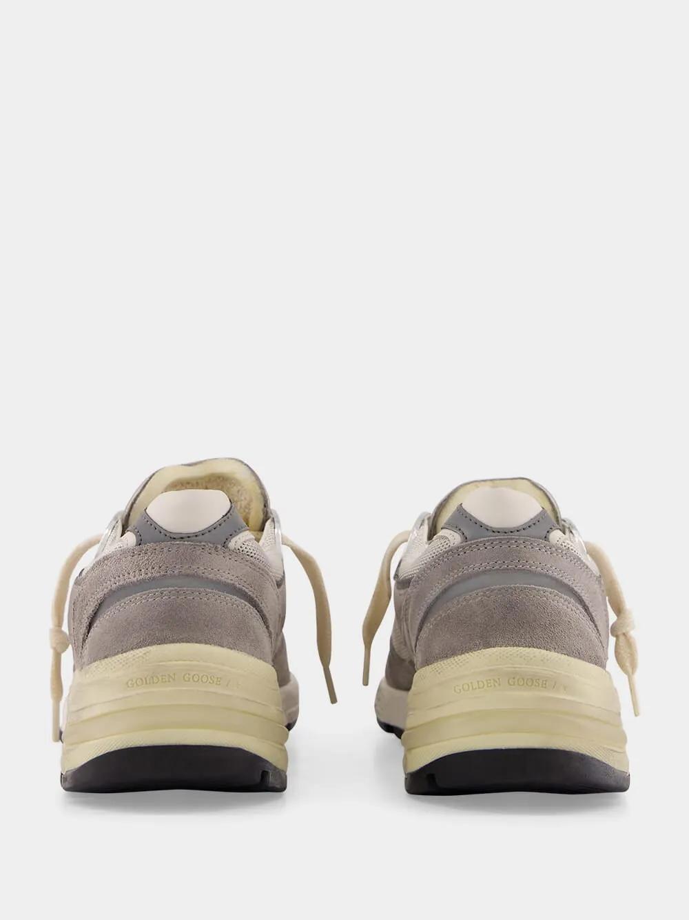 Grey Sneakers Running Dad Suede Leather