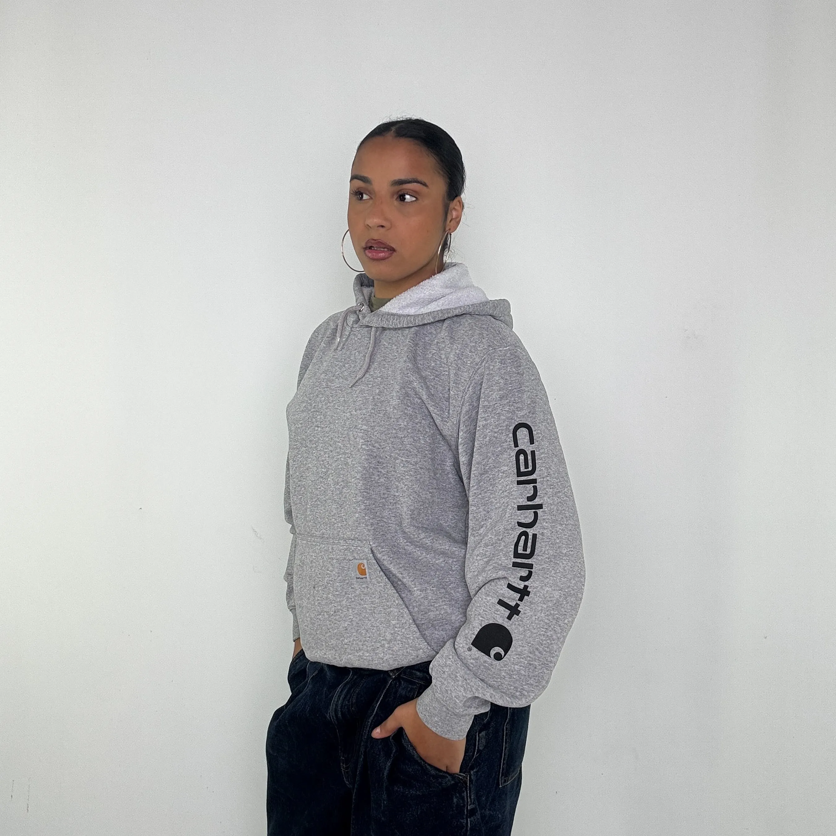 Grey y2ks Carhartt Hoodie (M)