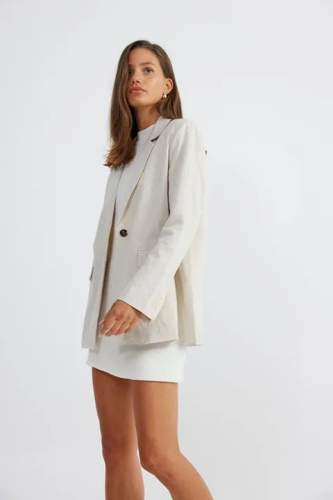 HALE LINEN BLAZER NATURAL