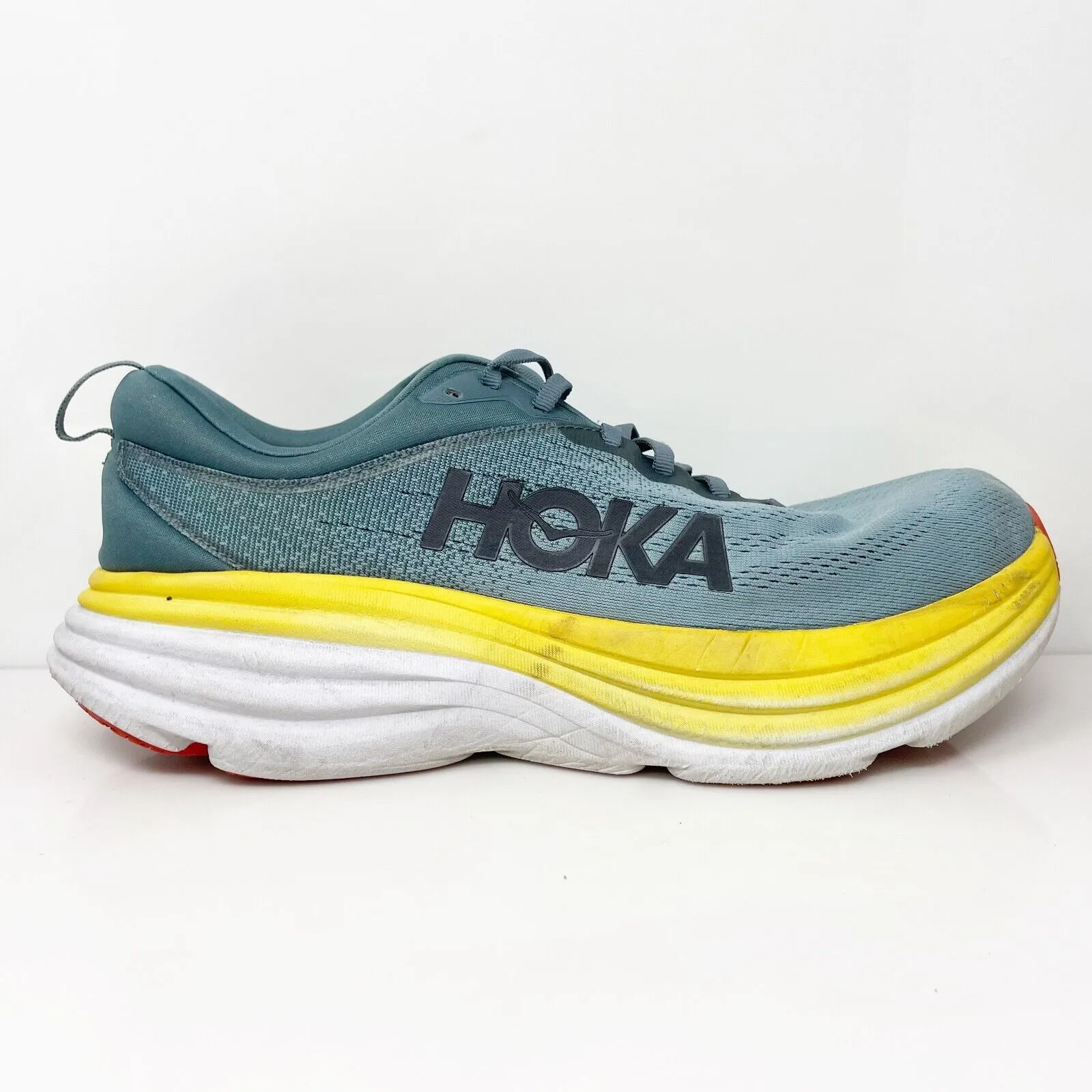 Hoka One One Mens Bondi 8 1123202 GBMS Blue Running Shoes Sneakers Size 11.5 D