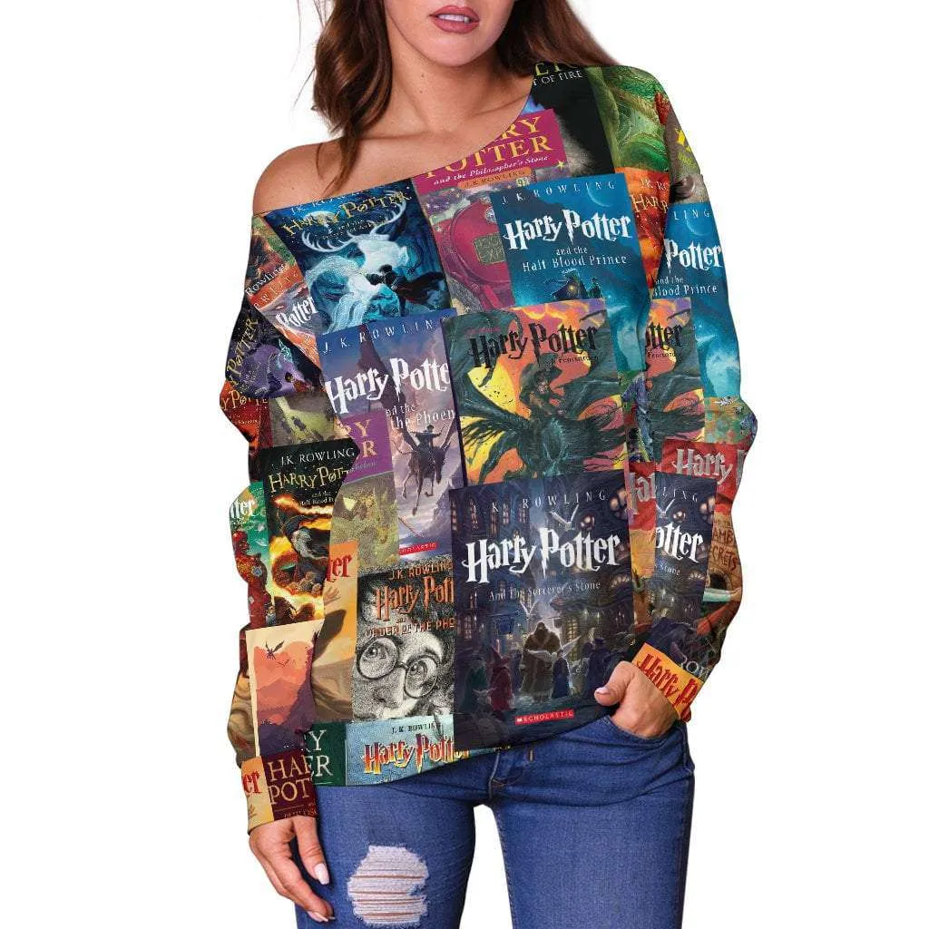 HP Book Covers Off Shoulder Sweater