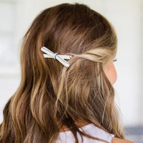 I Believe In Waltzes Barrette Set, White