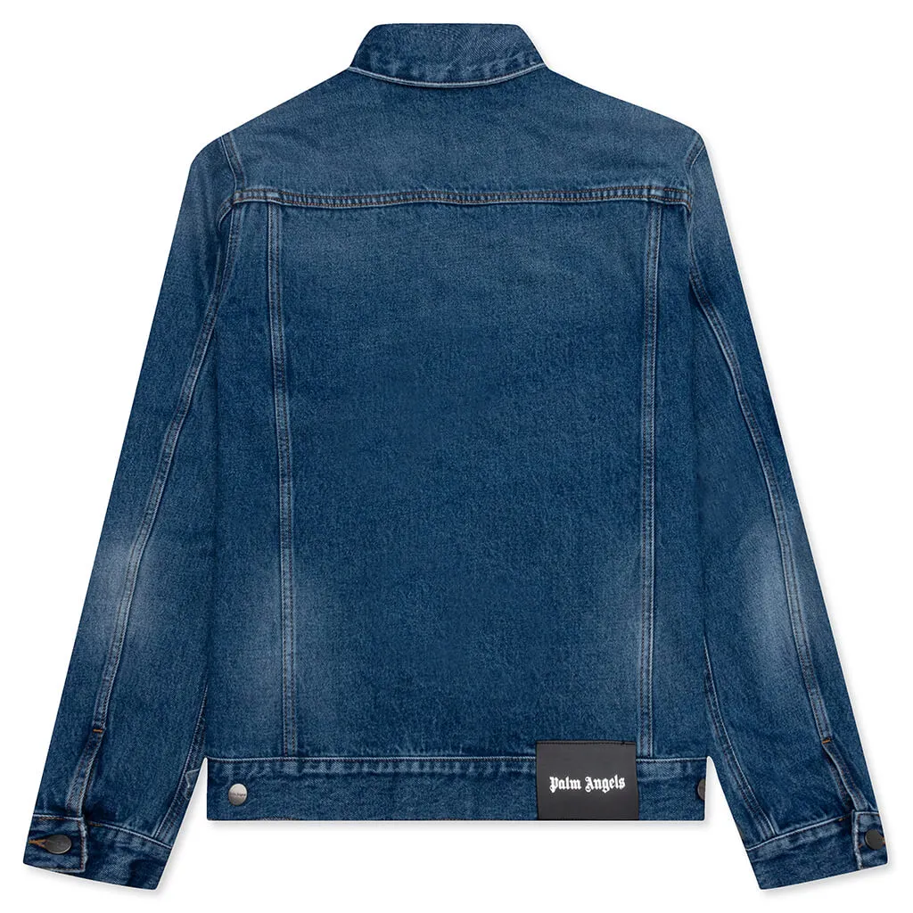 Indigo Track Denim Jacket - Light Blue