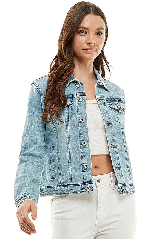 Jasmine Spandex  Ladies  Casual Denim Jacket