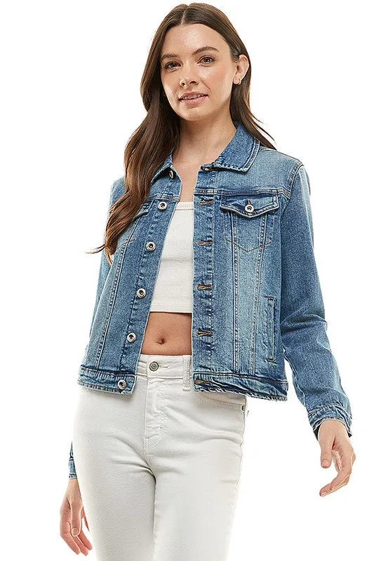 Jasmine Spandex  Ladies  Casual Denim Jacket