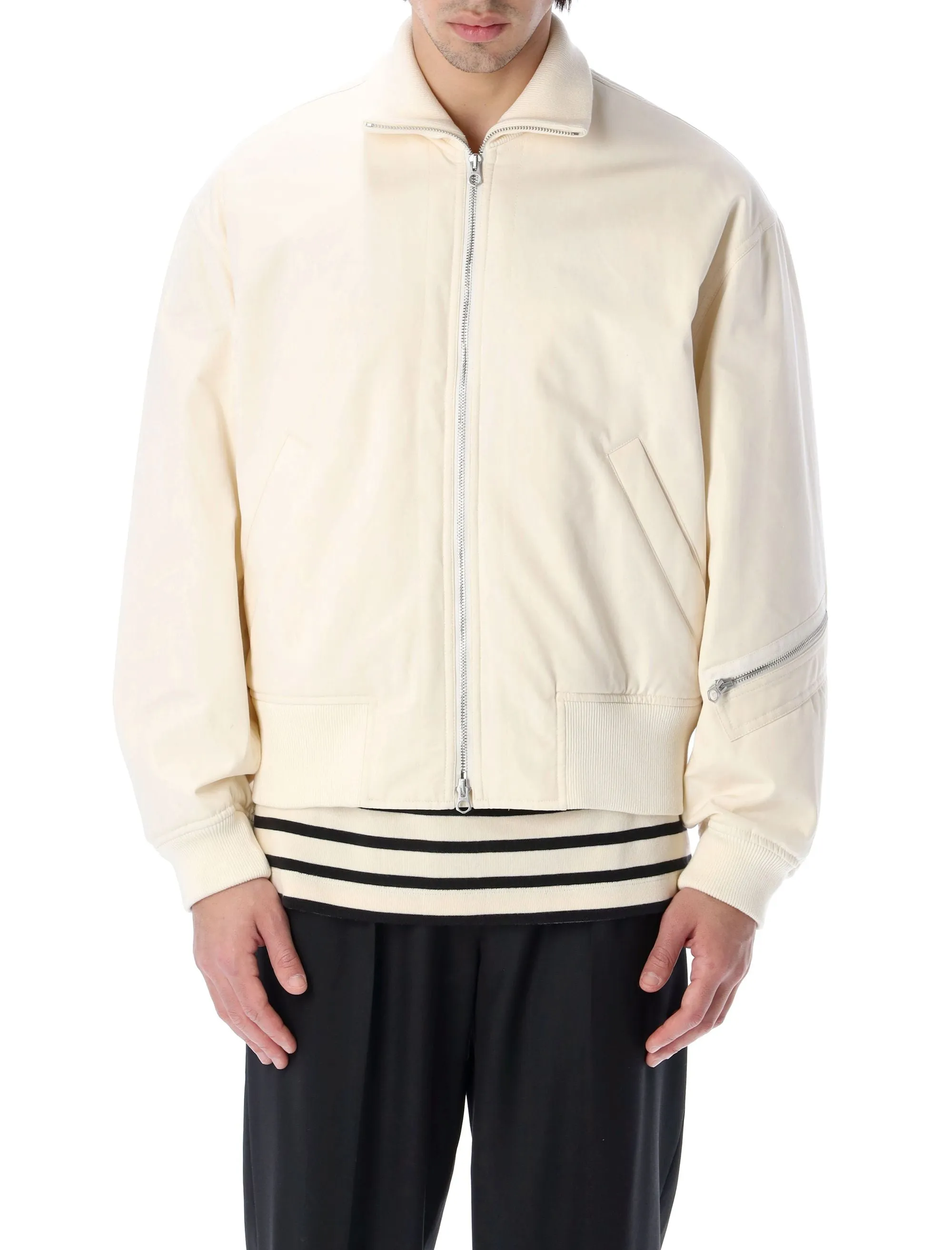 Jil Sander Long-Sleeved Zipped Bomber Jacket