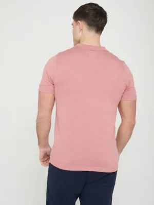 Jon Parka Pink Stripe Knitted Polo Shirt | Men | George at ASDA