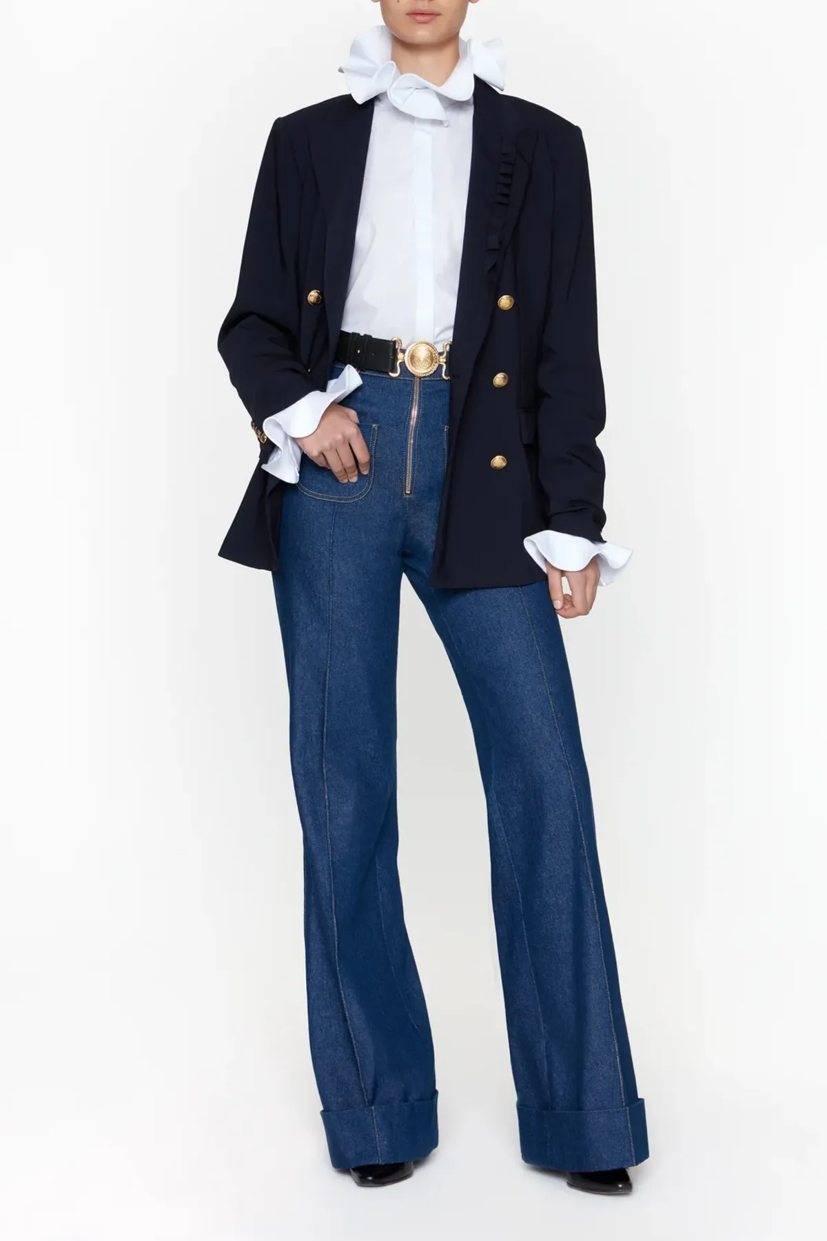 Josefina Tuxedo Blazer - Navy