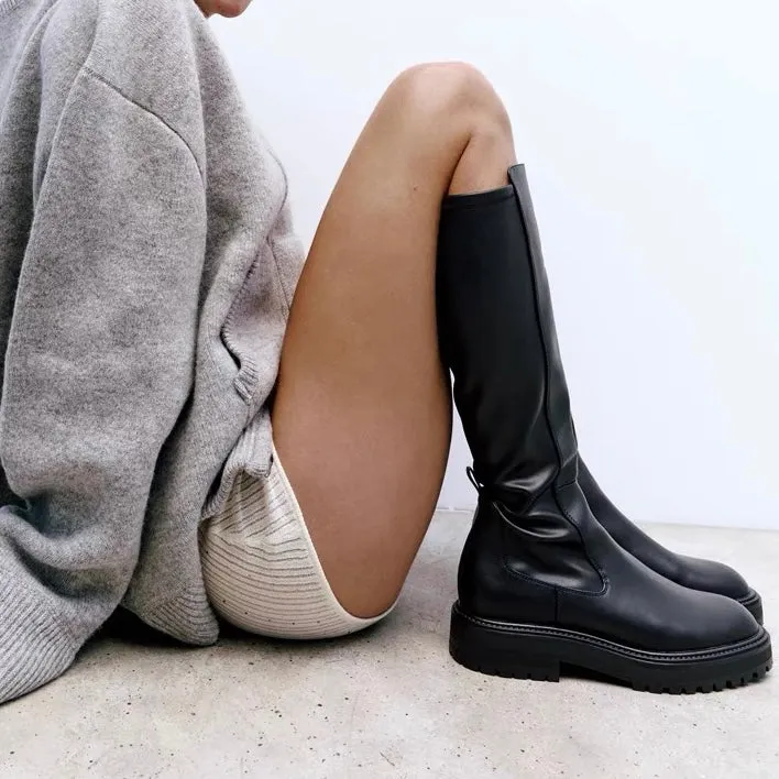 KAKI KNEE HIGH BOOTS