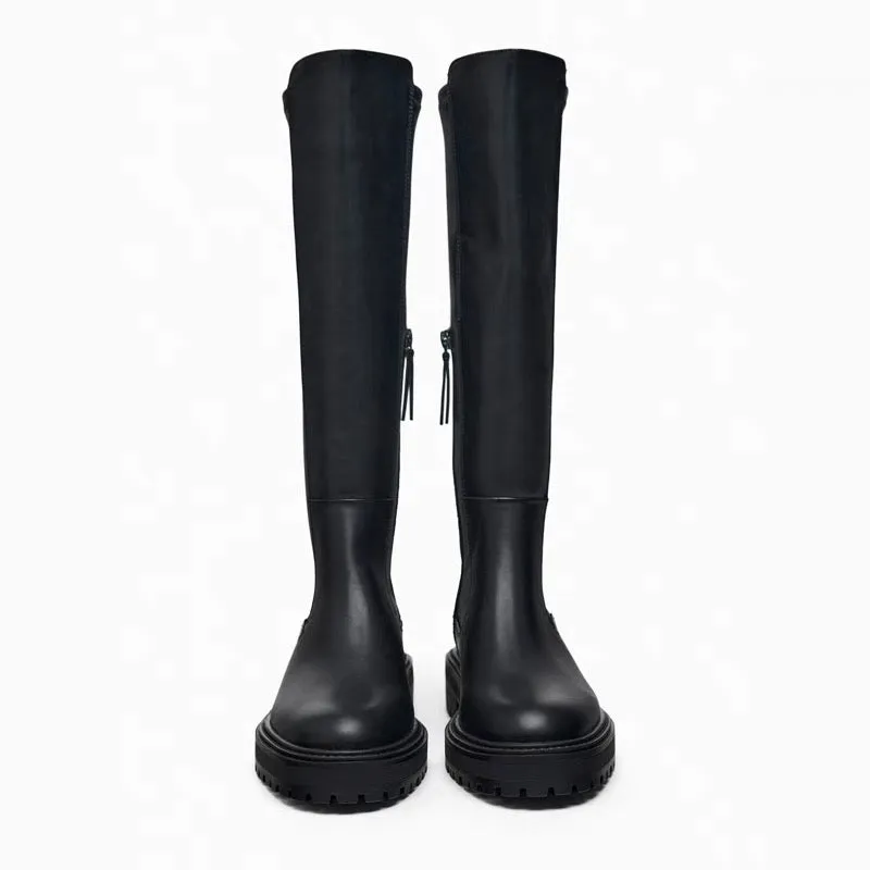 KAKI KNEE HIGH BOOTS