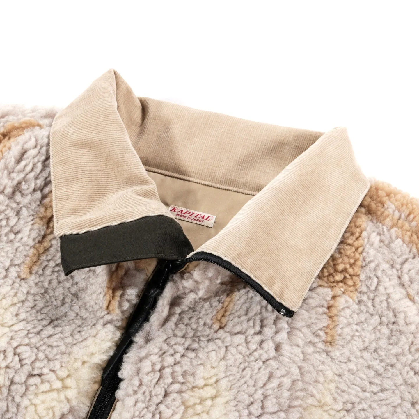 KAPITAL 60/40 CLOTH X BOA FLEECE NORDIC ANORAK BROWN