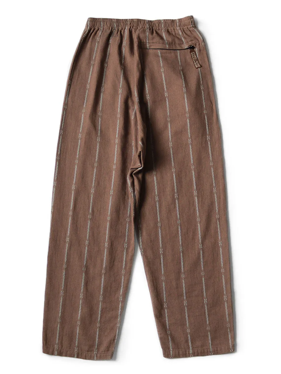 Kapital cotton linen siamese stripe easy pants