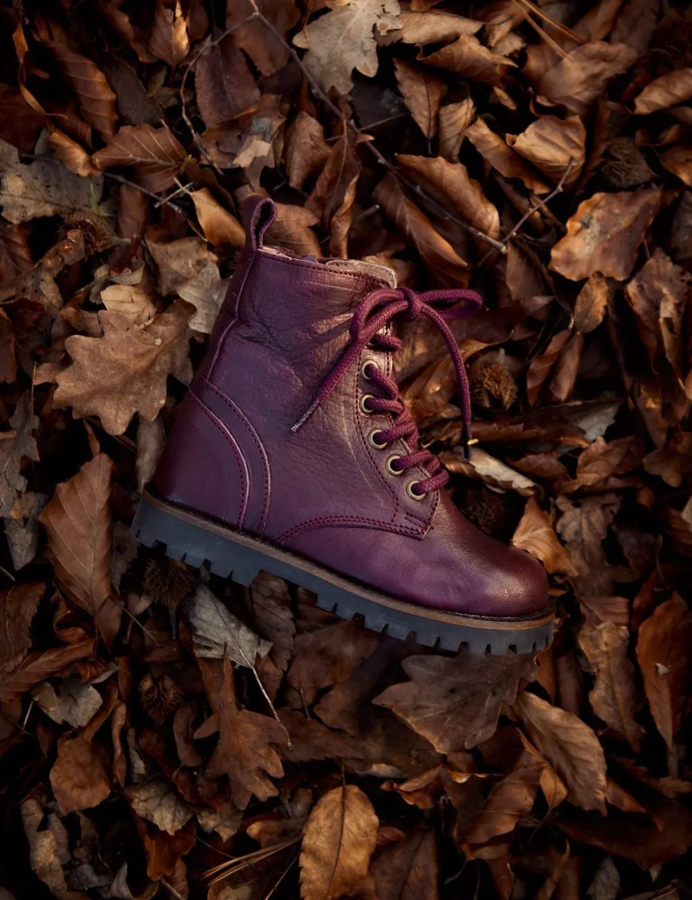 Lace-up Boot - Plum