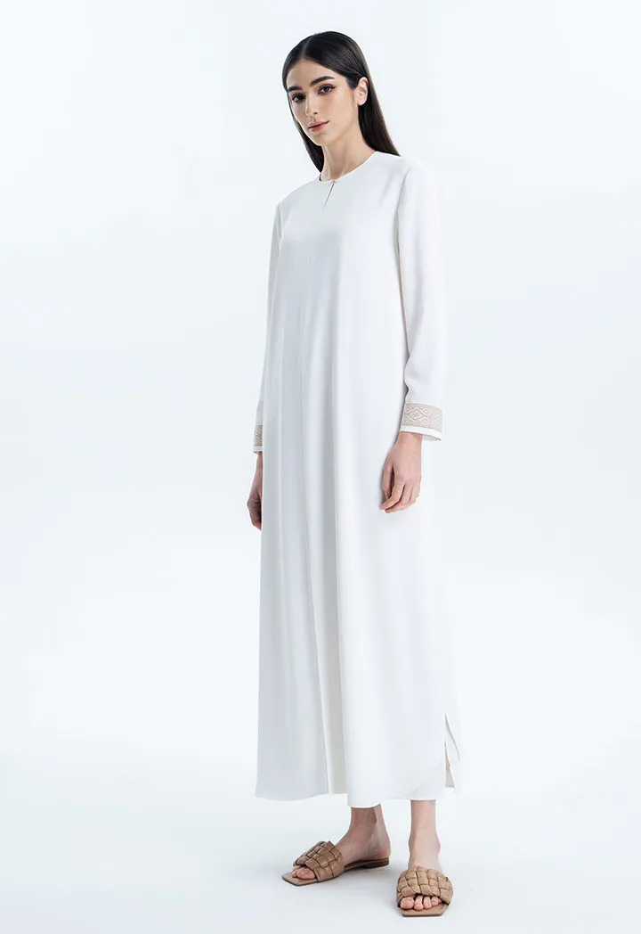 Layered Long Slit Solid Dress