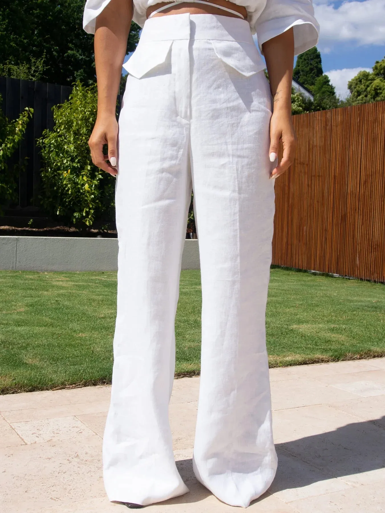 Leesa Linen Pant - Ivory