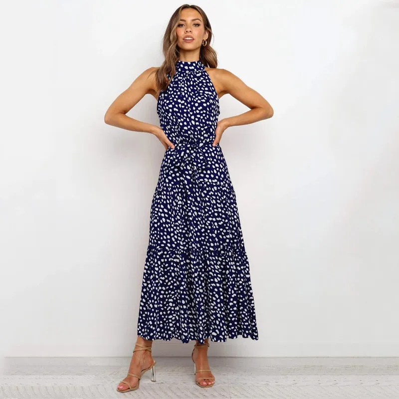 Long Dress Polka Dot Casual