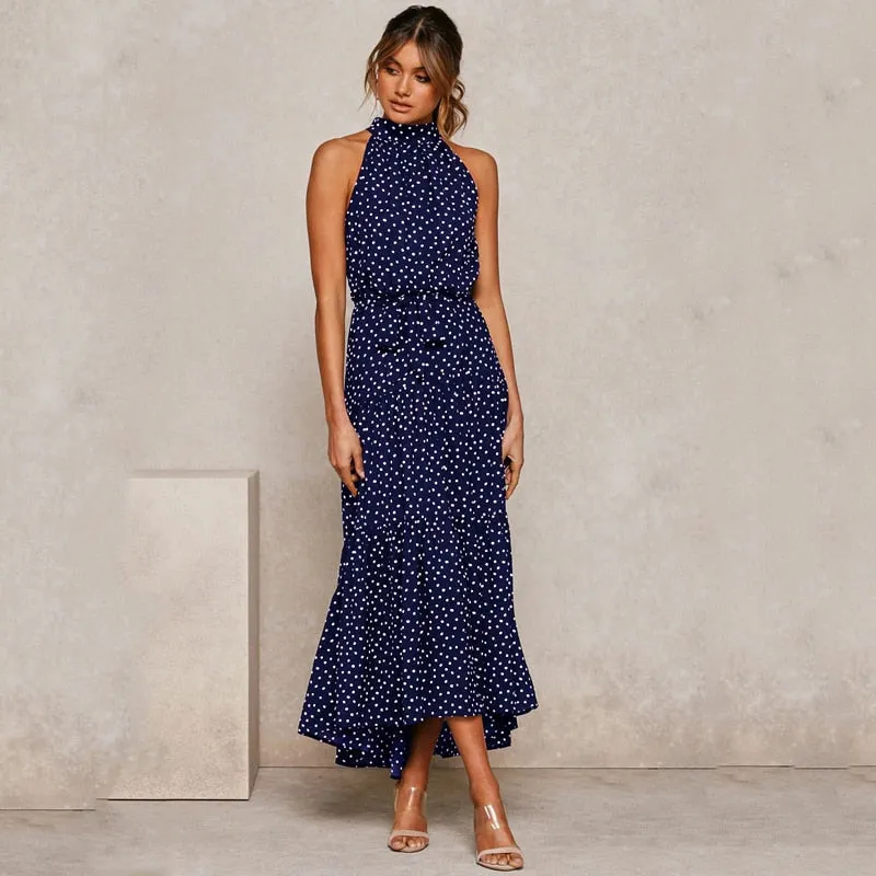 Long Dress Polka Dot Casual