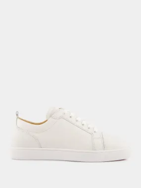 Louis Junior Flat Sneakers in White Calf Leather