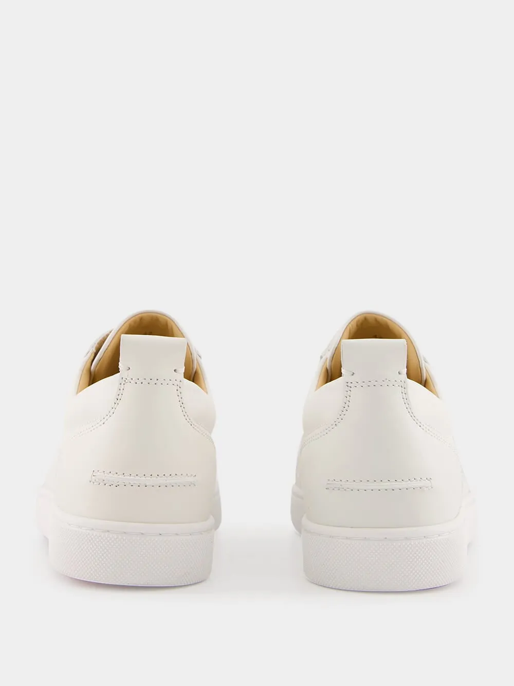 Louis Junior Flat Sneakers in White Calf Leather