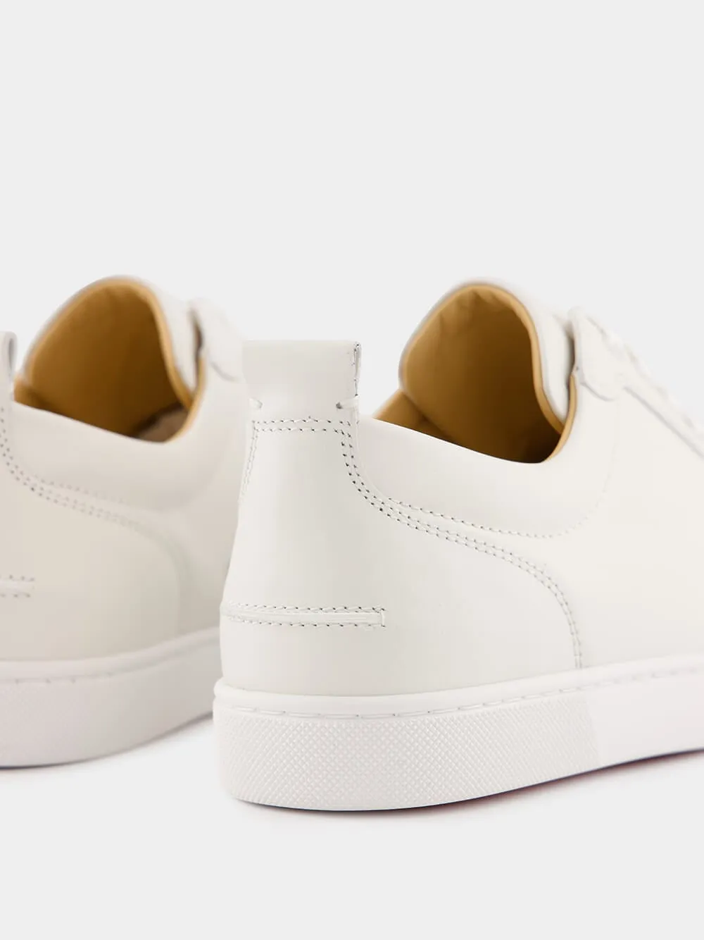 Louis Junior Flat Sneakers in White Calf Leather