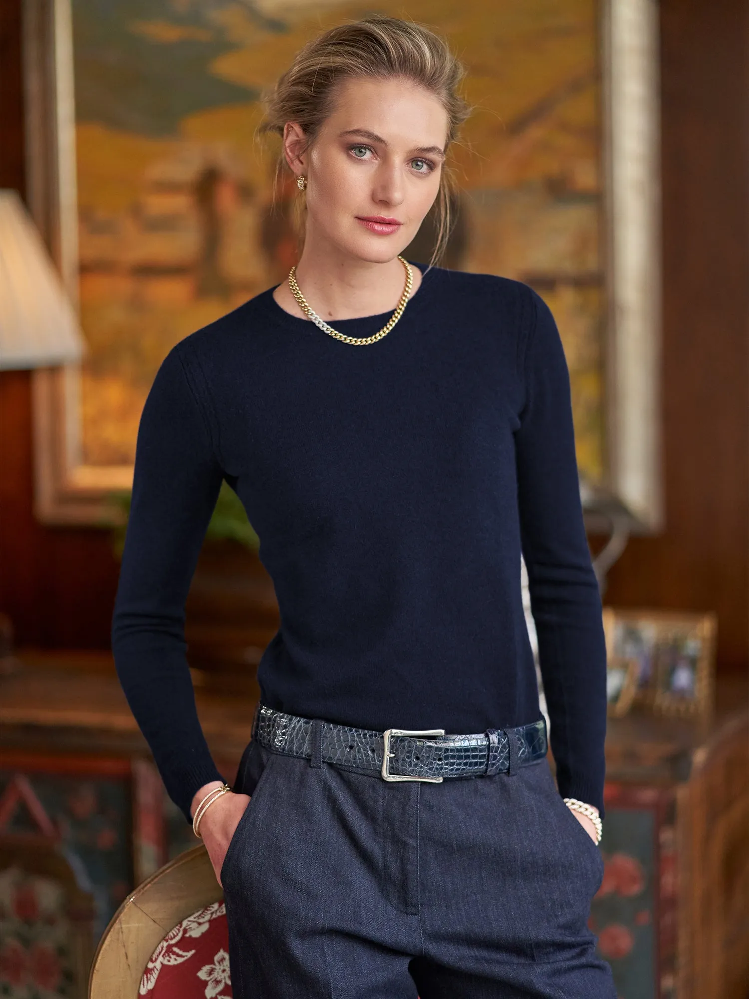 Luxe Layer Cashmere Crewneck Sweater