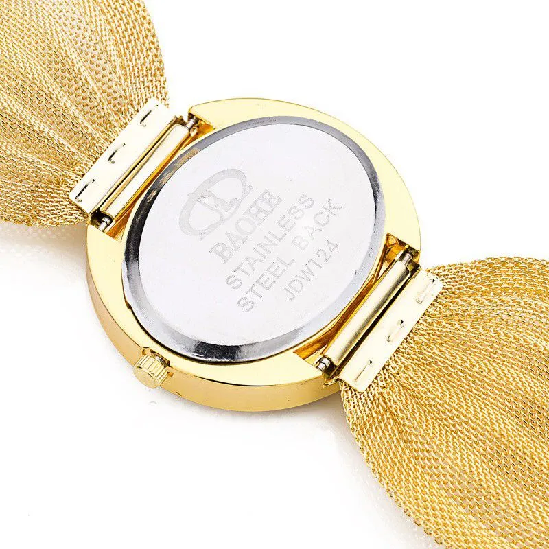 Luxury Ladies Watch Female Fashion Quartz Wristwatches Woman Gold Rhinestone Watches Casual Analog Bracelet Watch Montre Femme S