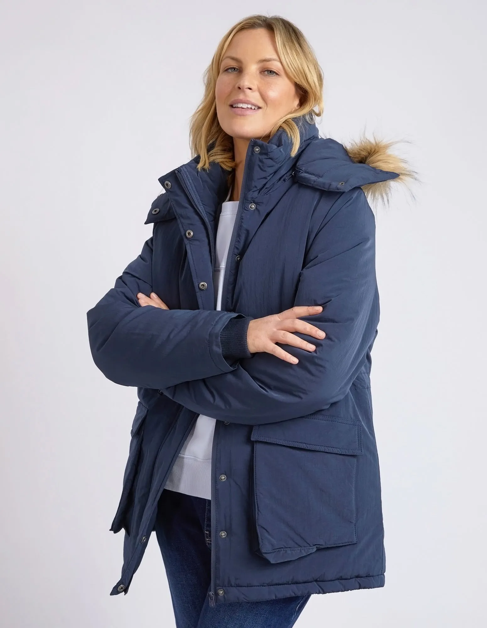 Madison Coat Dark Sapphire