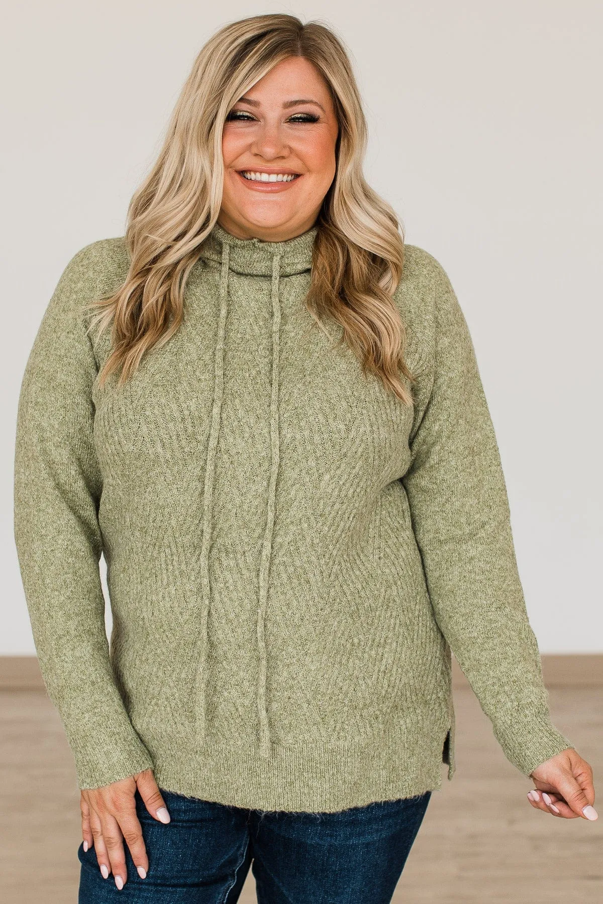 Make Today Great Hooded Sweater- Olive