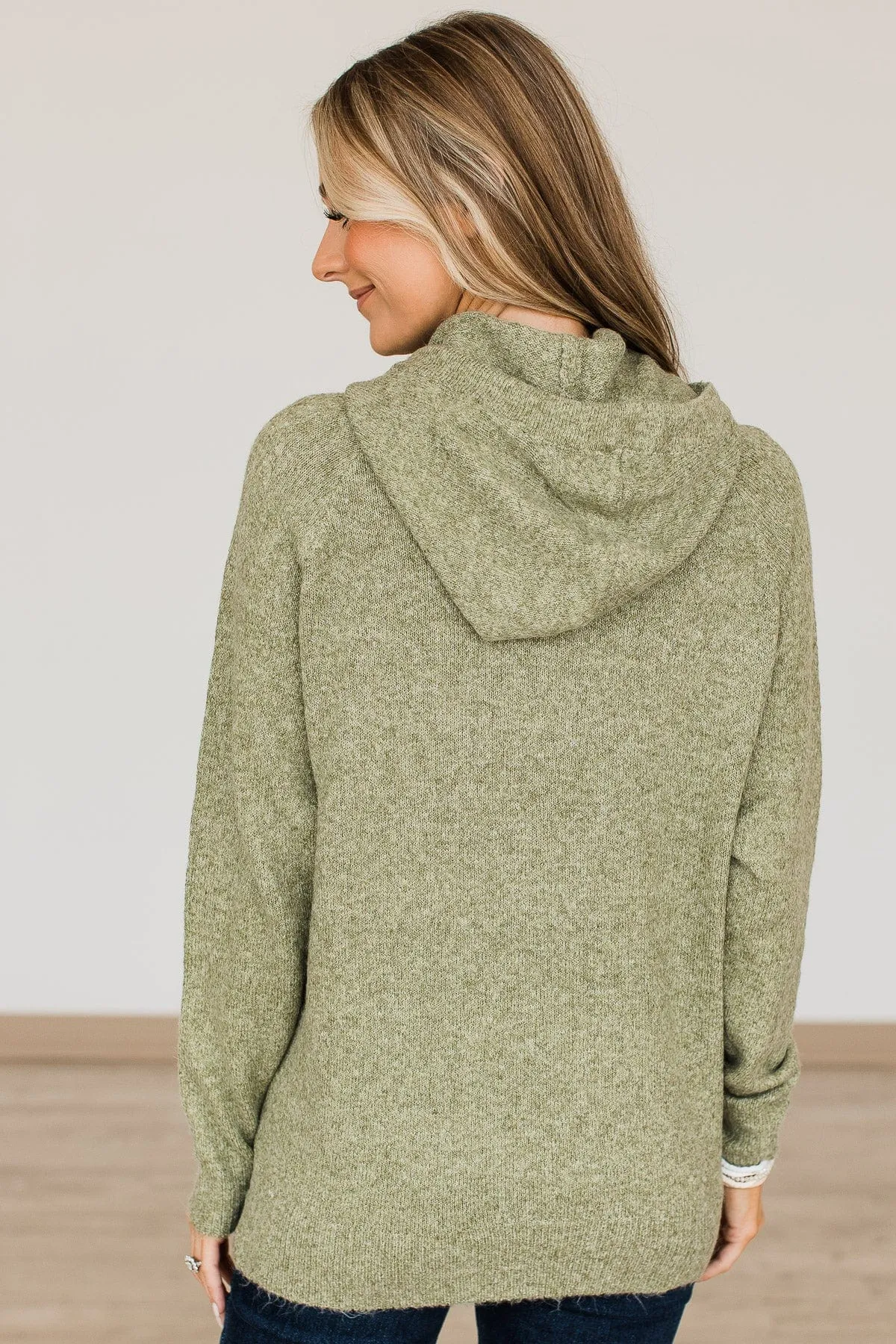 Make Today Great Hooded Sweater- Olive